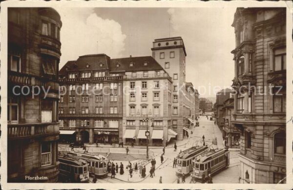 Strassenbahn Pforzheim Leopoldsplatz Industriehaus
