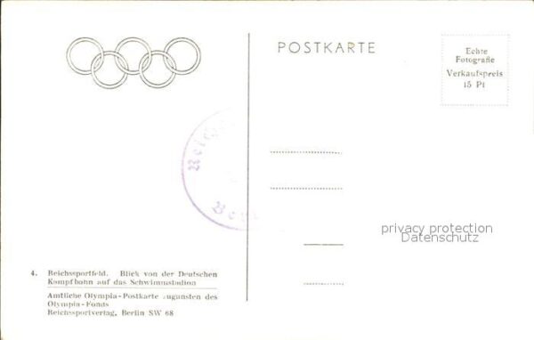 Schwimmen Schwimmstadion Reichssportfeld Berlin O – Bild 2