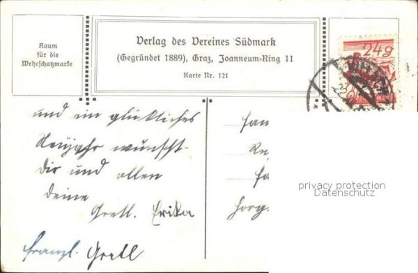 Weihnachten Künstlerkarte Hans Kaufmann Verein Südm – Bild 2