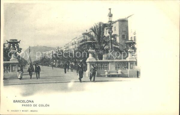 Verlag Hauser Y Menet Nr. 15 Barcelona Paseo de Colon