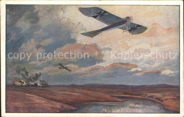 Flugzeuge Militaria Militärtaube Erkundungsflug Masurischen