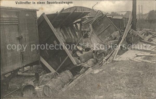 Militaria Eisenbahn Sauerkrautwagen WK1