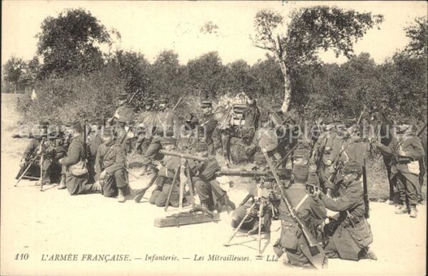 Militaria Frankreich Infanterie Mitrailleuse