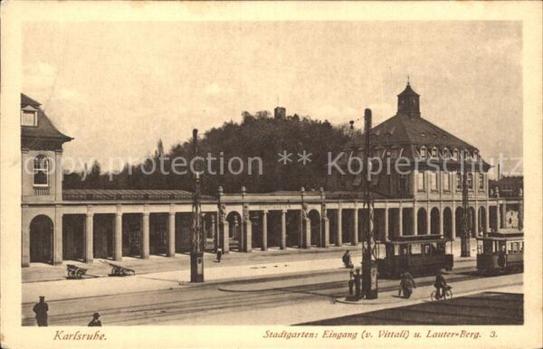 Strassenbahn Karlsruhe Stadtgarten Eingang Lauter-Be