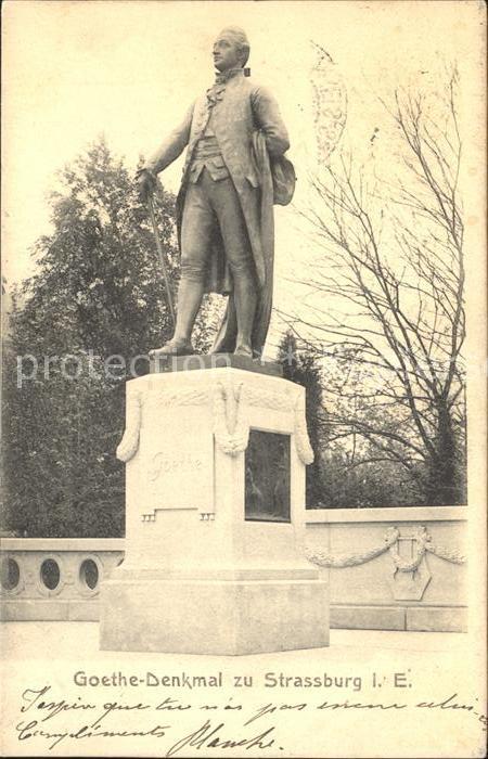 Goethe Johann Wolfgang von Denkmal Strassburg Elsass