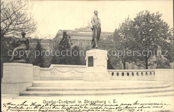 Goethe Johann Wolfgang von Denkmal Strassburg Elsass