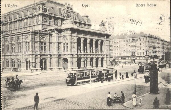 Strassenbahn Wien Oper Hygiene-Ausstellung