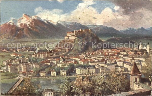 Verlag Tucks Oilette Nr. 625 B Salzburg vom Kapuzinerberg
