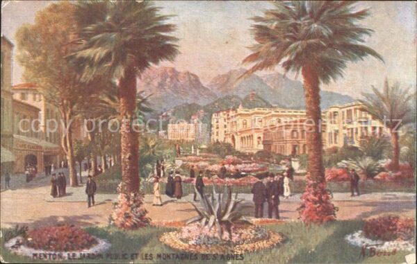 Verlag Tucks Nr. 3 Menton Jardin Public Montagnes St