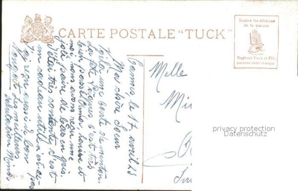 Verlag Tucks Oilette Nr. 9 Menton Baie de Garavan Fromtiere Fran – Bild 2