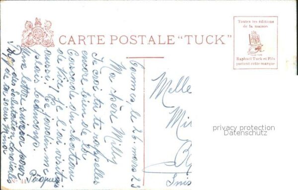 Verlag Tucks Oilette Nr. 44 Nice Cascade du Chateau N. Beraud – Bild 2