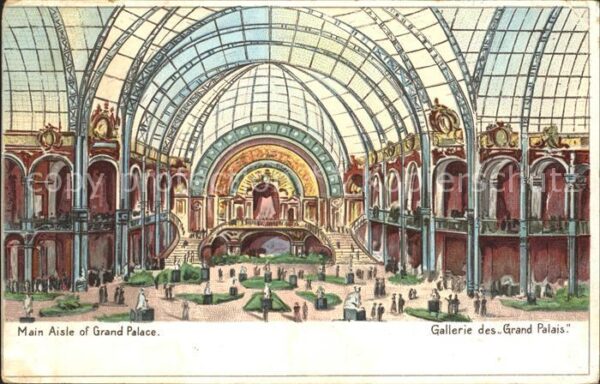 Exposition Universelle Paris 1900 Main Aisle of Grand Palace Gallerie des