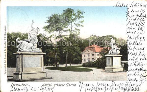 Verlag Braun Nr. 11108 Dresden Königlicher grosser Garte