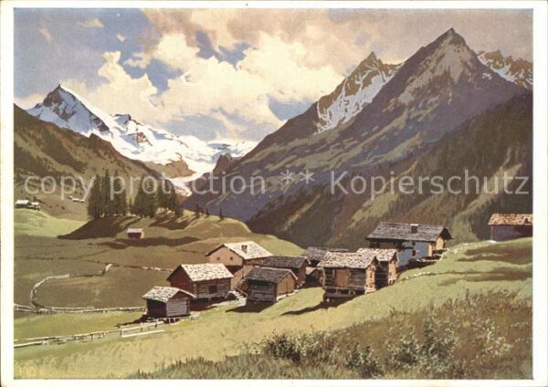Kuenstlerkarte Jos. Süssmayr Gebirgsdorf