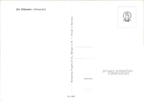 Kuenstlerkarte Jos. Süssmayr Gebirgsdorf – Bild 2