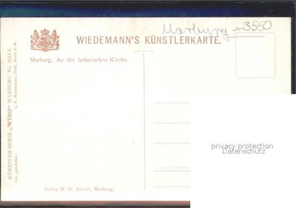 Verlag WIRO Wiedemann Nr. 2214 A Marburg Lutherische Kirche – Bild 2