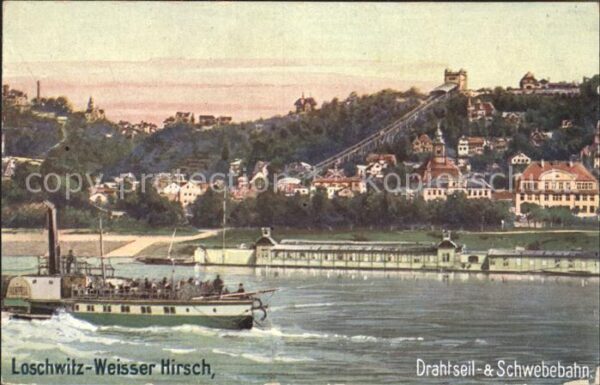 Verlag Wiedemann WIRO Nr. 1830 A Loschwitz-Weisser Hirsch Dampfer