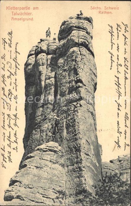 Klettern Bergsteigen Talwächter Amselgrund Rathen