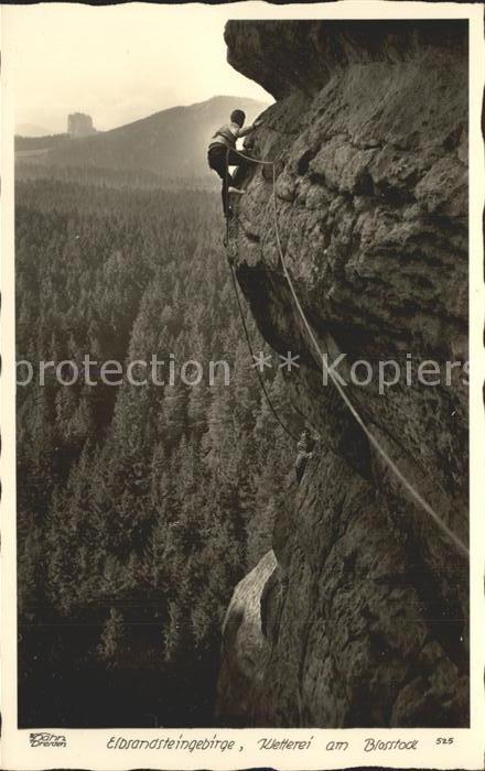 Klettern Bergsteigen Elbsandsteingebirge Blosstock
