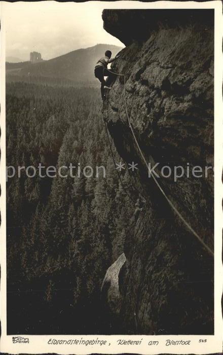 Klettern Bergsteigen Elbsandsteingebirge Blosstock