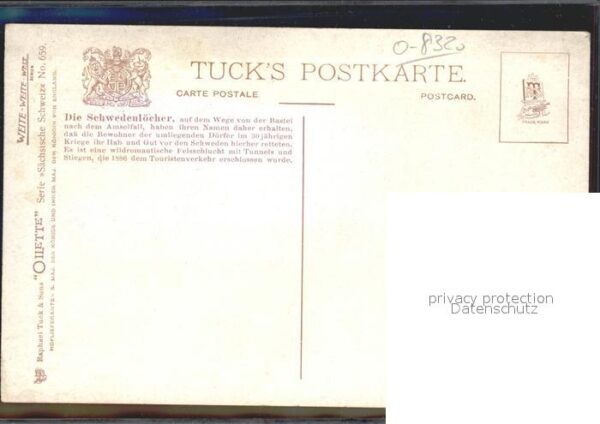 Verlag Tucks Oilette Nr. 659 Schwedenlöcher Sächsische Schweiz – Bild 2