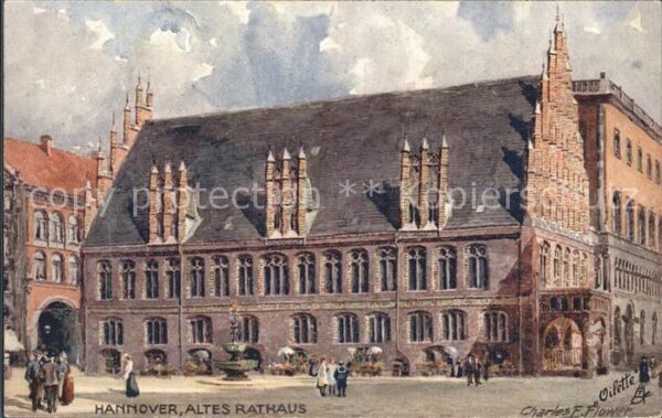 Verlag Tucks Oilette Nr. 695 Hannover Altes Rathaus Charles E. F