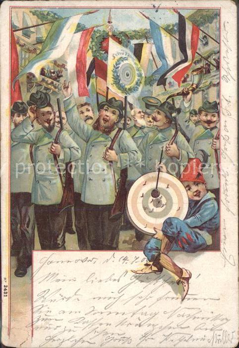 Schuetzenfest Schützenausmarsch Hannover Litho