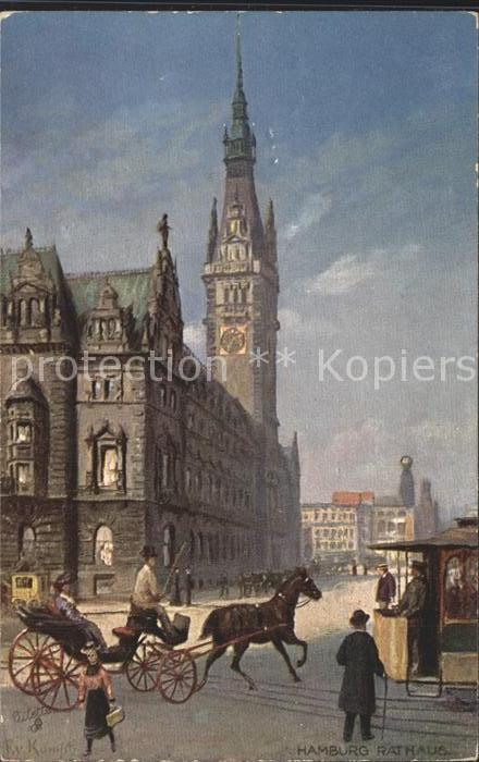Verlag Tucks Oilette Nr. 609 B Hamburg Rathaus F. v. Kamptz