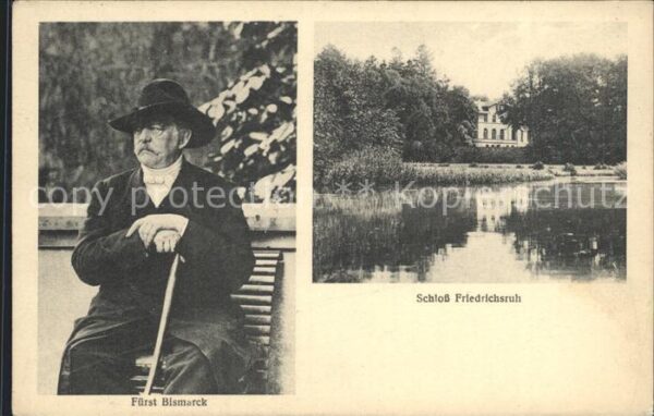 Bismarck Schloss Friedrichsruh Bahnpost Berlin-H