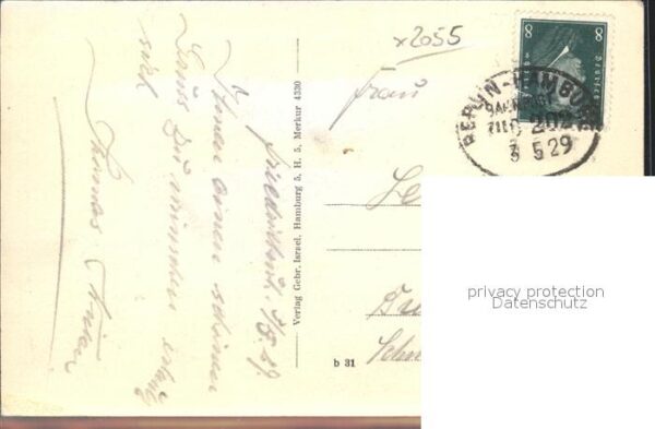 Bismarck Schloss Friedrichsruh Bahnpost Berlin-H – Bild 2