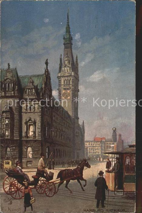 Verlag Tucks Oilette Nr. 609 Hamburg Rathaus F. v. Kamptz