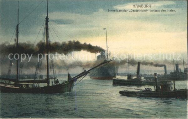 Dampfer Oceanliner Deutschland Hamburg Hafen
