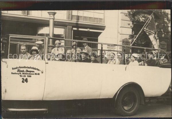 Autobus Omnibus Auto-Rundfahrt Hamburg Friedrich Jasper
