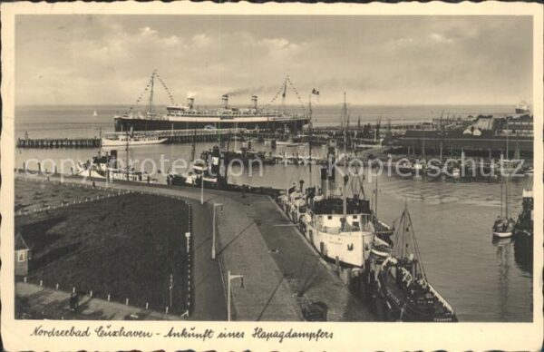 Dampfer Oceanliner Ankunft Hapagdampfer Cuxhaven
