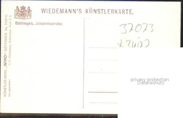 Verlag WIRO Wiedemann Nr. 2230 A Göttingen Johannisstrasse – Bild 2