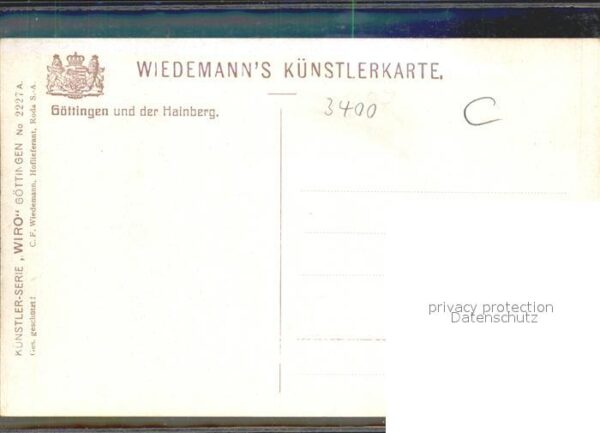 Verlag WIRO Wiedemann Nr. 2227 A Göttingen Hainberg – Bild 2