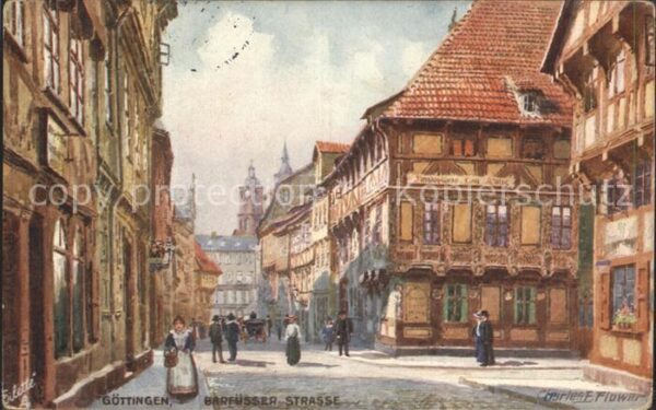 Verlag Tucks Oilette Nr. 600 B Göttingen Barfüsser-Strasse Charl