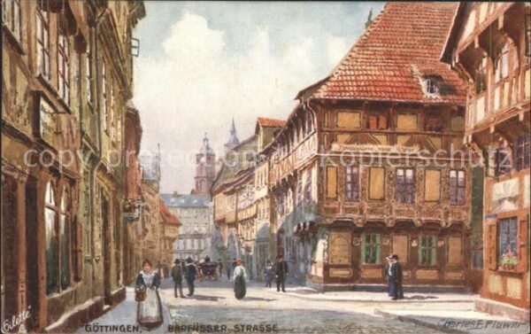 Verlag Tucks Oilette Nr. 600 B Göttingen Barfüsserstrasse Charle