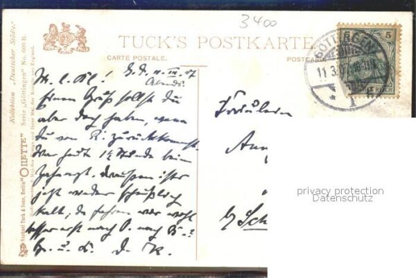 Verlag Tucks Oilette Nr. 600 B Göttingen Barfüsserstrasse Charle – Bild 2