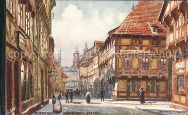 Verlag Tucks Oilette Nr. 600 B Göttingen Barfüsser-Strasse Charl