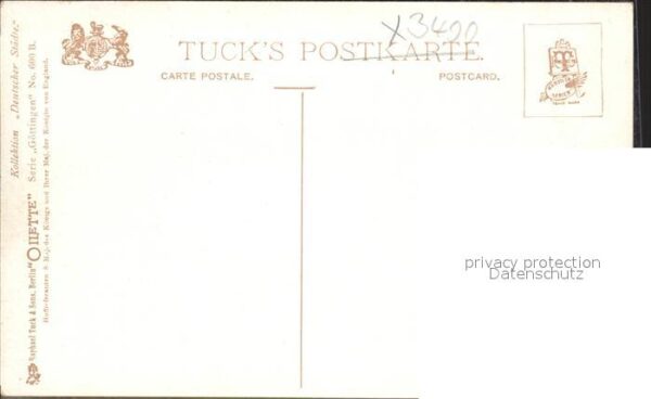 Verlag Tucks Oilette Nr. 600 B Göttingen Barfüsser-Strasse Charl – Bild 2