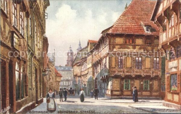 Verlag Tucks Oilette Nr. 600 B Göttingen Barfüsserstrasse Charle
