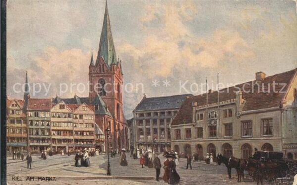Verlag Tucks Oilette Nr. 753 Kiel Markt N. Beraud