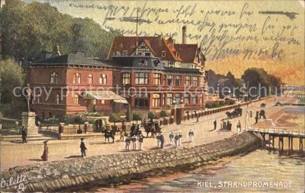 Verlag Tucks Oilette Nr. 618 B Kiel Strandpromenade