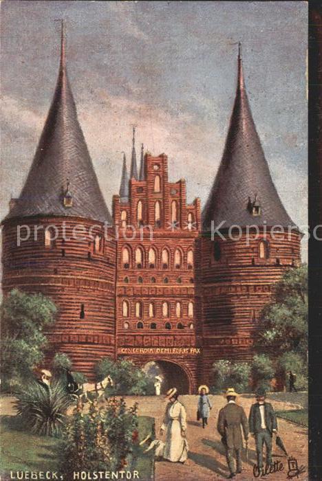 Verlag Tucks Oilette Nr. 175 B Lübeck Holstentor