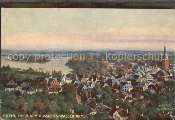 Verlag Tucks Oilette Nr. 758 Eutin Blick vom Aussichtswasserturm