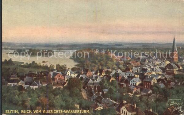 Verlag Tucks Oilette Nr. 758 Eutin Blick vom Aussichtswasserturm