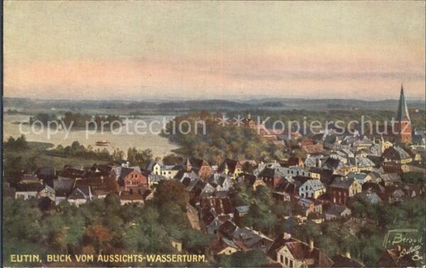 Verlag Tucks Oilette Nr. 758 Eutin Blick vom Aussichtswasserturm