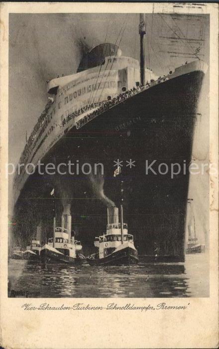 Dampfer Oceanliner Bremen