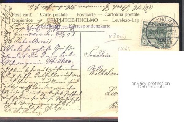 Lunakarte Nr. 13549 Verlag-Braun Hannover Maschpark u – Bild 2